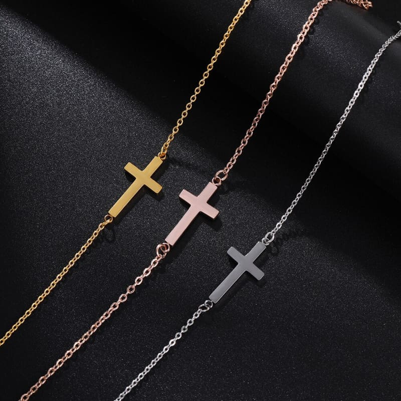 Chaine de cheville avec croix
