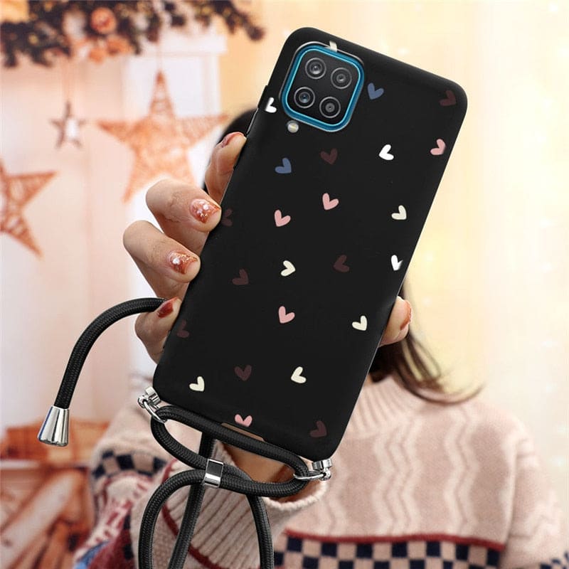 Chaine de téléphone avec coque à motif - Samsung A12 / 2