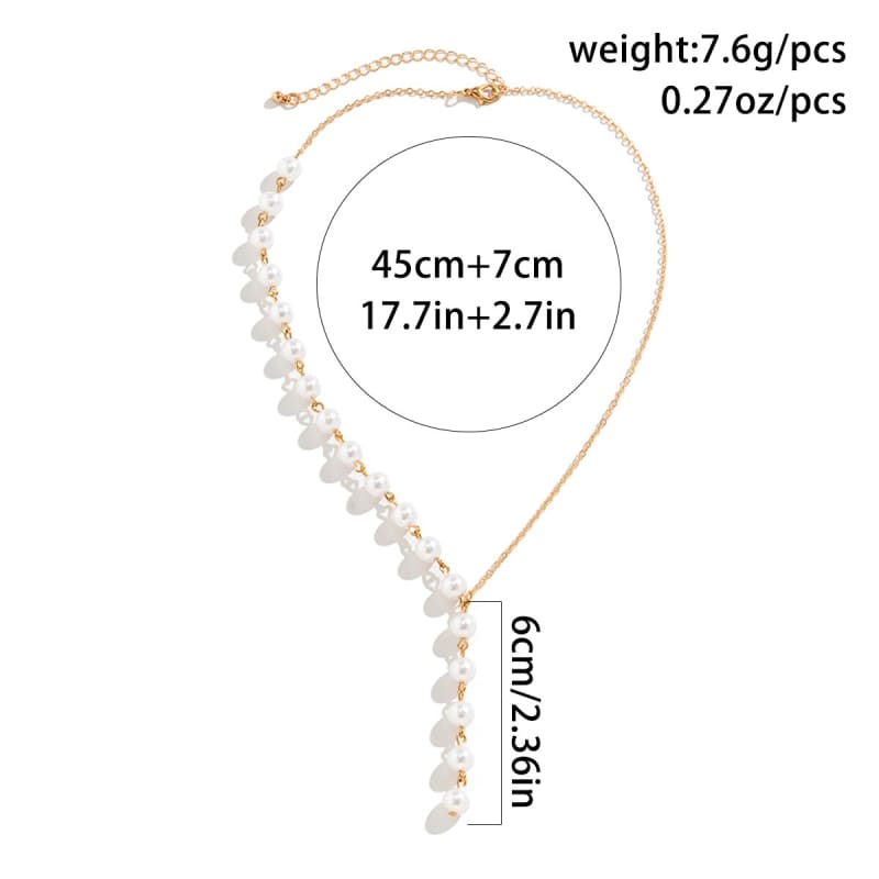Collier chaine de poitrine avec perles