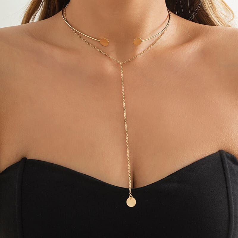 Collier ras du cou pour poitrine - Or