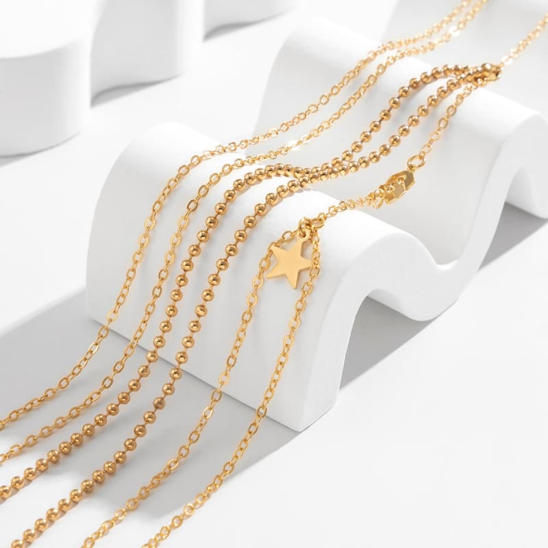 Bijou de cuisse bohème avec pendentif étoile
