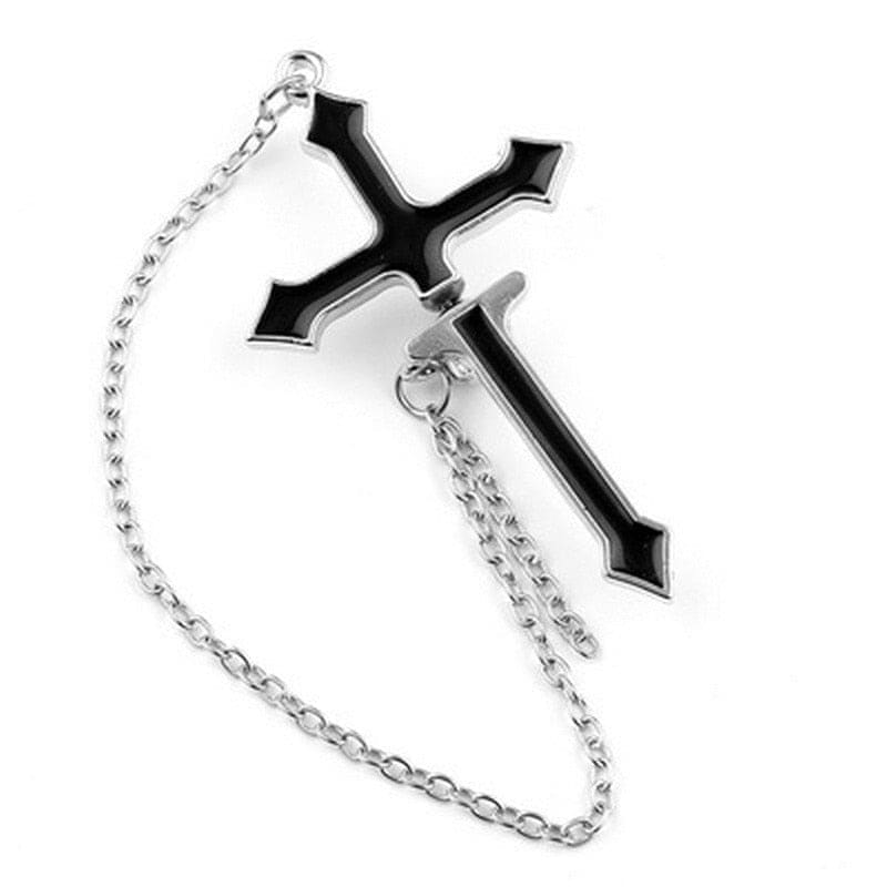 Boucle d’oreille chaine gothique