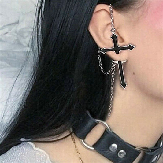 Boucle d’oreille chaine gothique - 2 boucles d’oreilles
