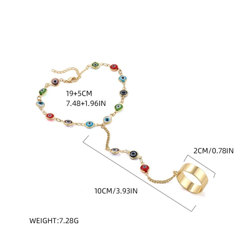 Bracelet bague porte bonheur