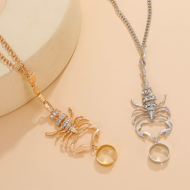 Bracelet bague scorpion