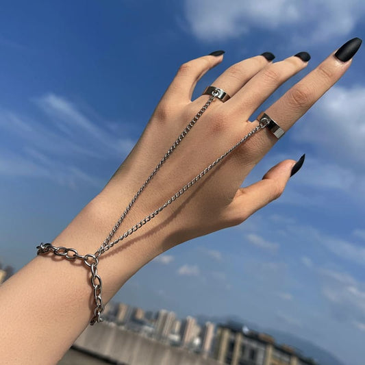 Bracelet chaine avec bague