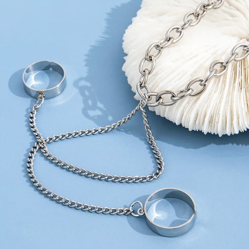 Bracelet chaine avec bague