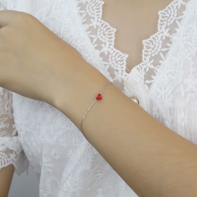 Bracelet chaine avec coeur