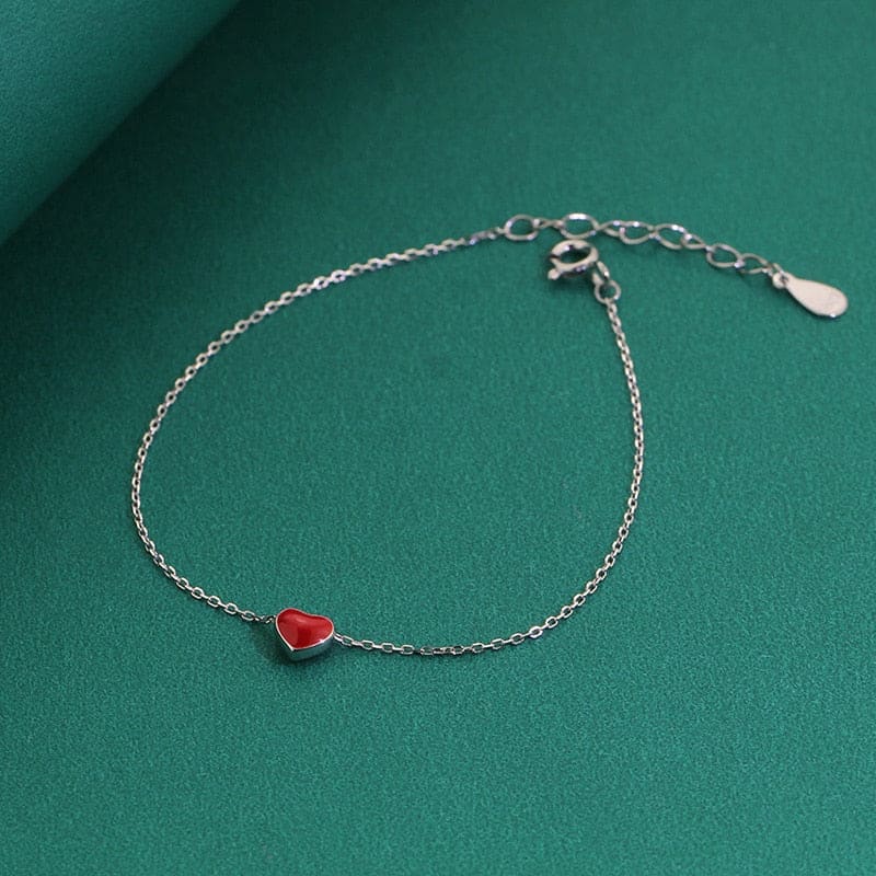 Bracelet chaine avec coeur