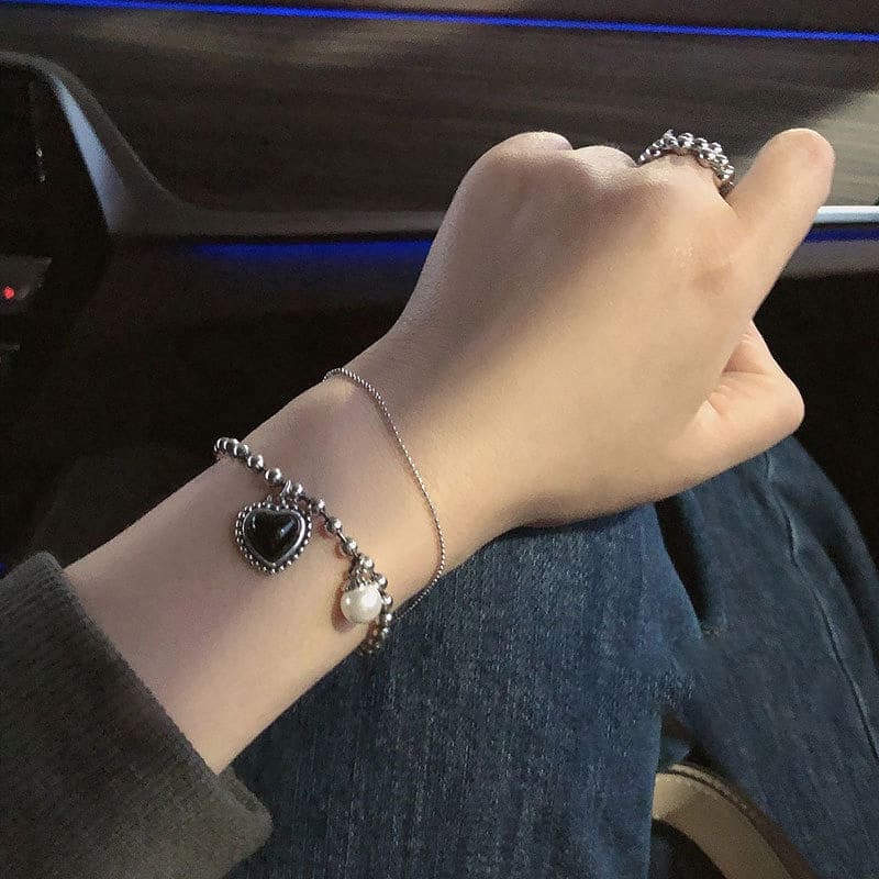 Bracelet chaine avec perle