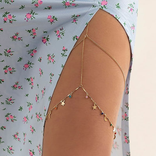 Bracelet chaine de cuisse bohème