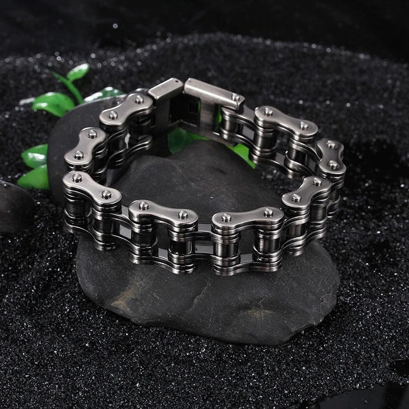 Bracelet chaine moto large