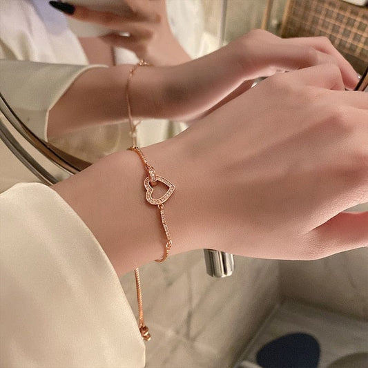 Bracelet chaine or rose