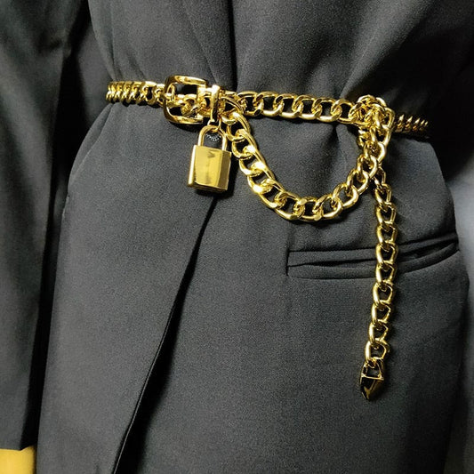 Ceinture chaine cadenas - Or