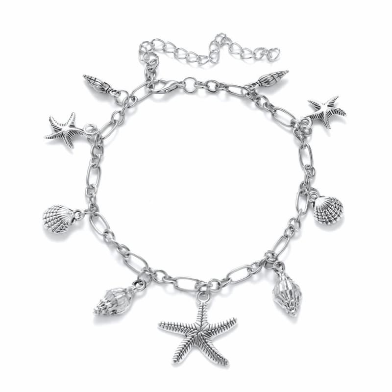 Chaine de cheville avec étoile de mer