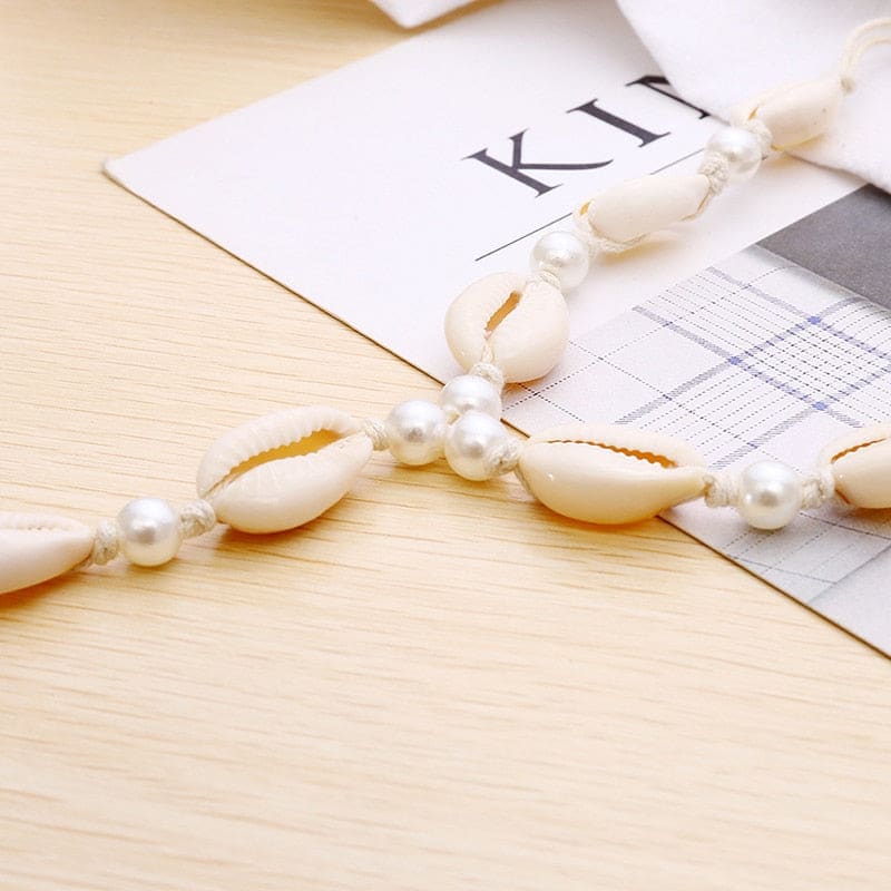 Chaine de cheville coquillage bague de doigt de pied