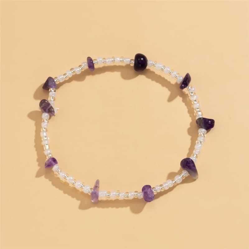 Chaine de corps pour cheville avec pierre naturelle -