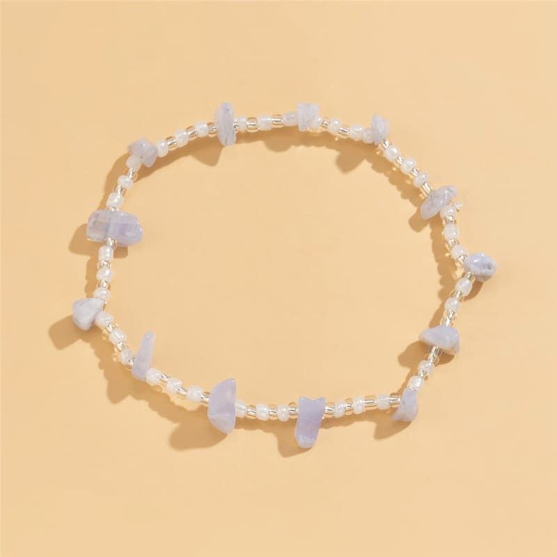 Chaine de corps pour cheville avec pierre naturelle -