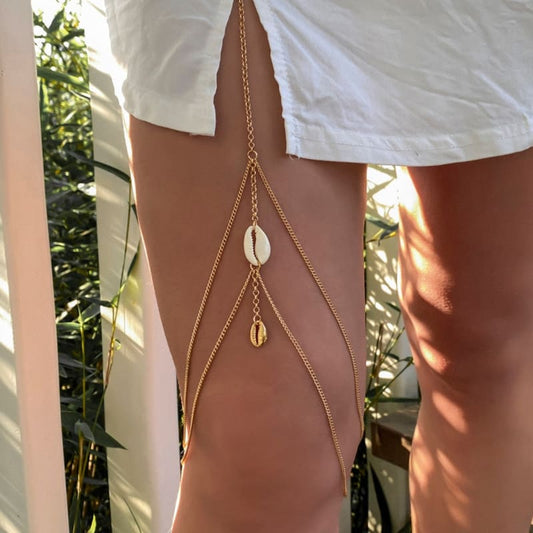 Chaine de corps pour cuisse orné de coquillage