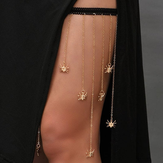 Chaine de cuisse avec araignées pendantes