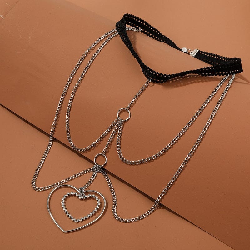 Chaine de cuisse avec pendentif coeur