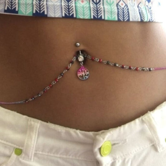 Chaine de taille nombril arbre de vie