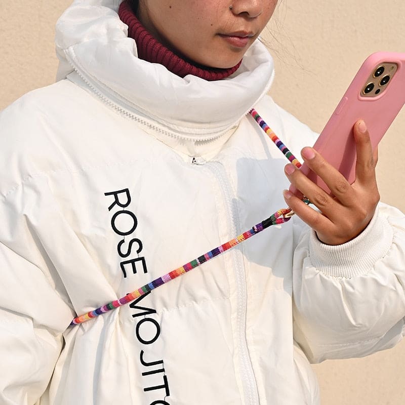 Chaine de téléphone bandoulière bohème
