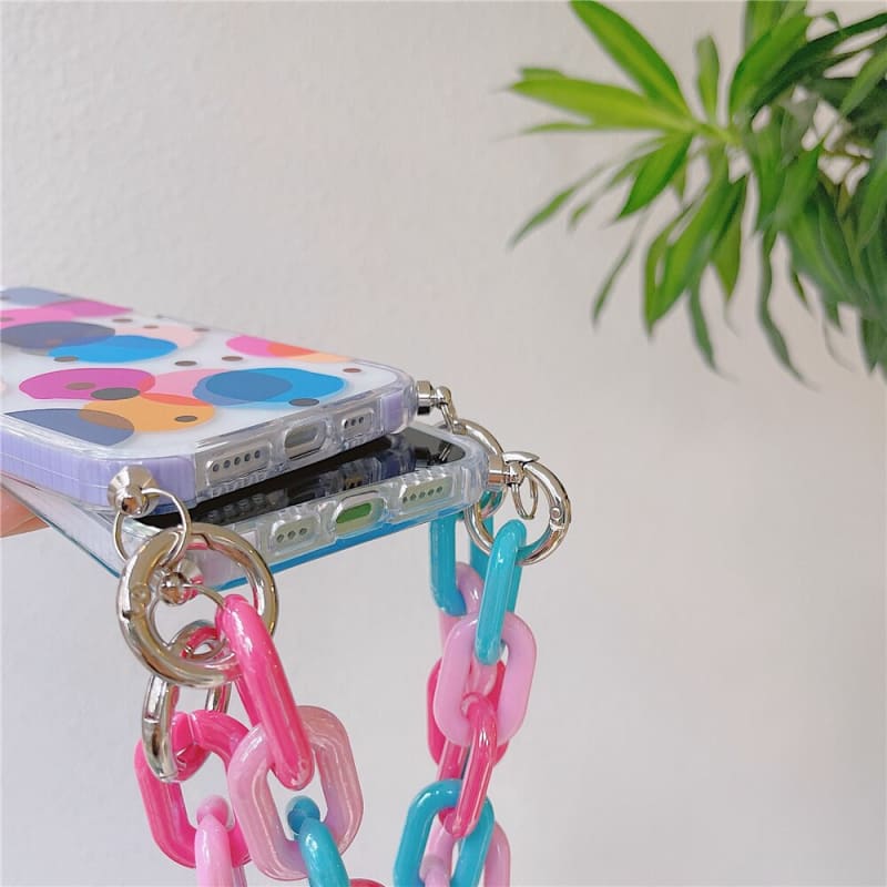 Chaine de téléphone grosse maille avec coque
