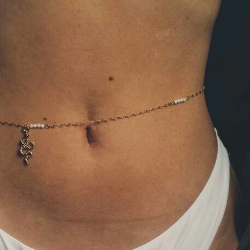 Chaine de ventre plaqué or