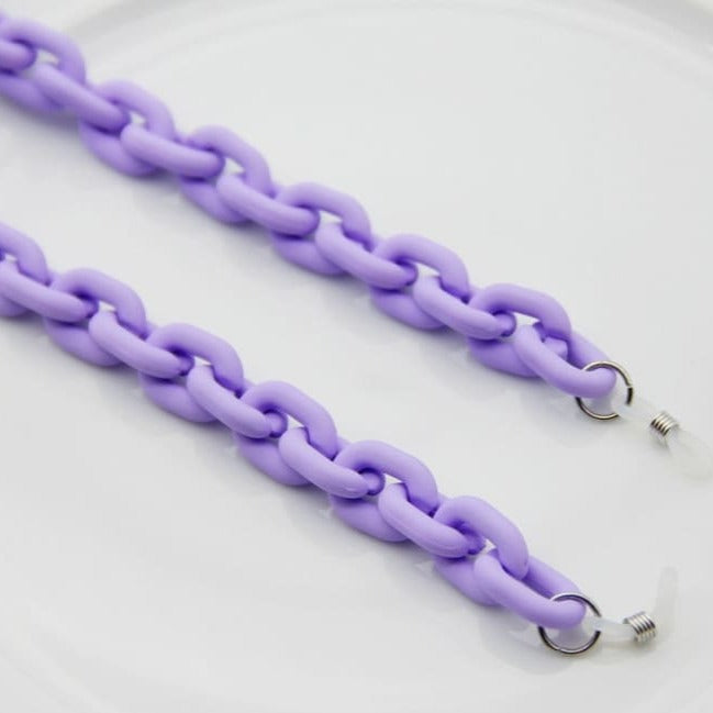Chaine lunette acrylique - matte purple