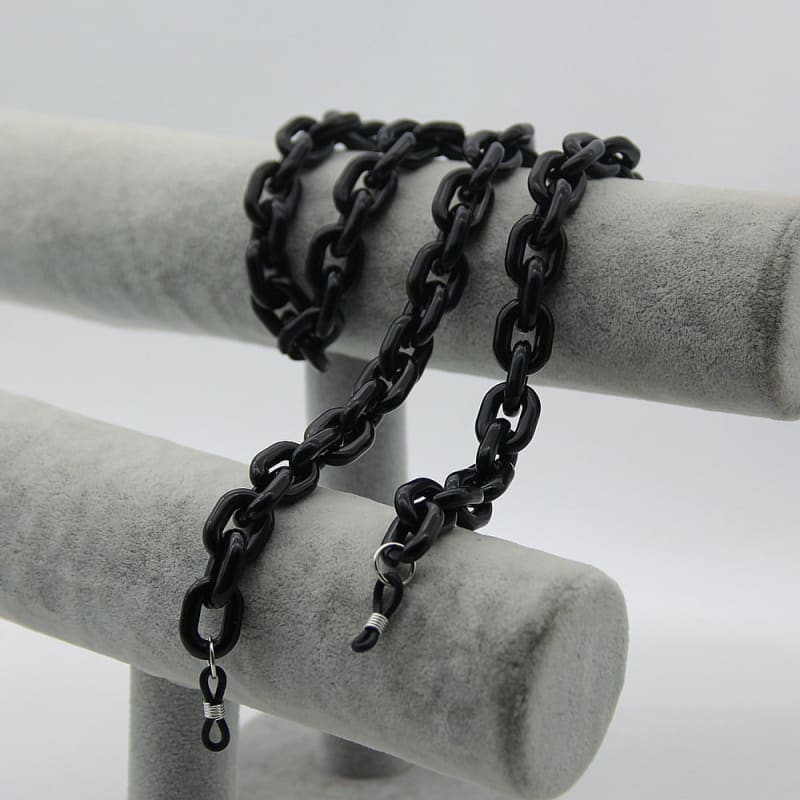 Chaine lunette acrylique - shiny black