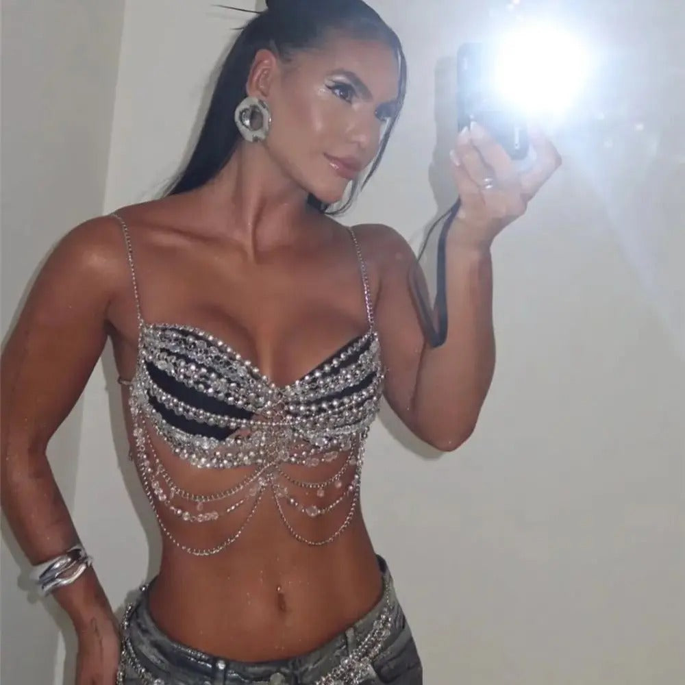Soutien gorge strass brillant