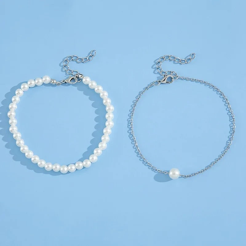Chaine de cheville en perle