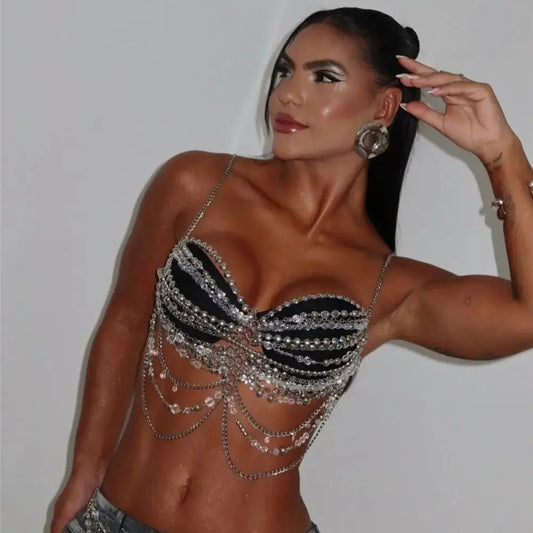 Soutien gorge strass brillant
