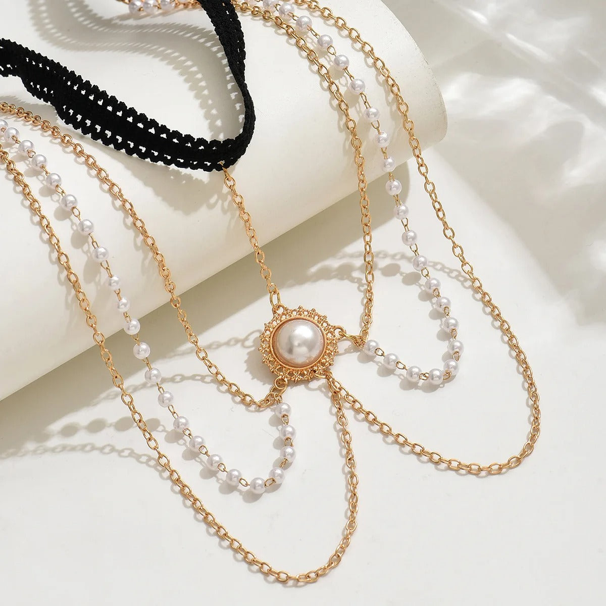 Chaine de cuisse bohème perlée