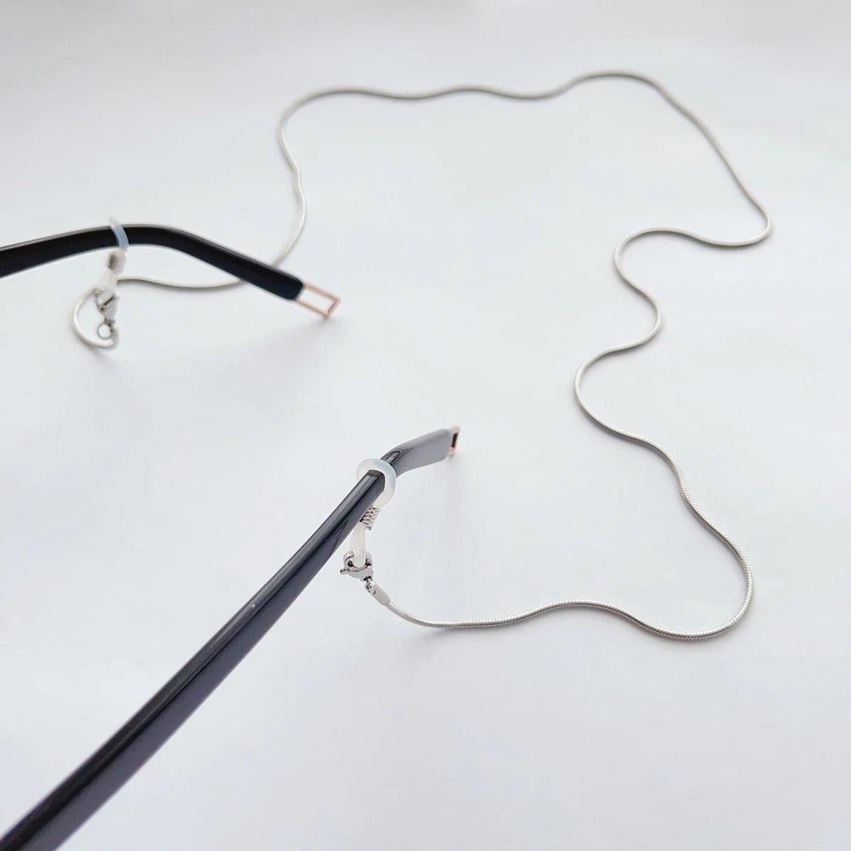 Chaine lunette acier homme