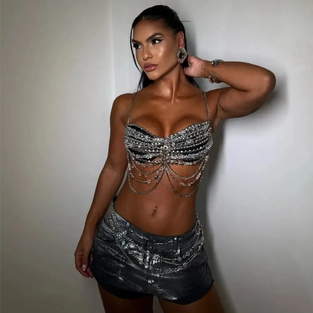 Soutien gorge strass brillant