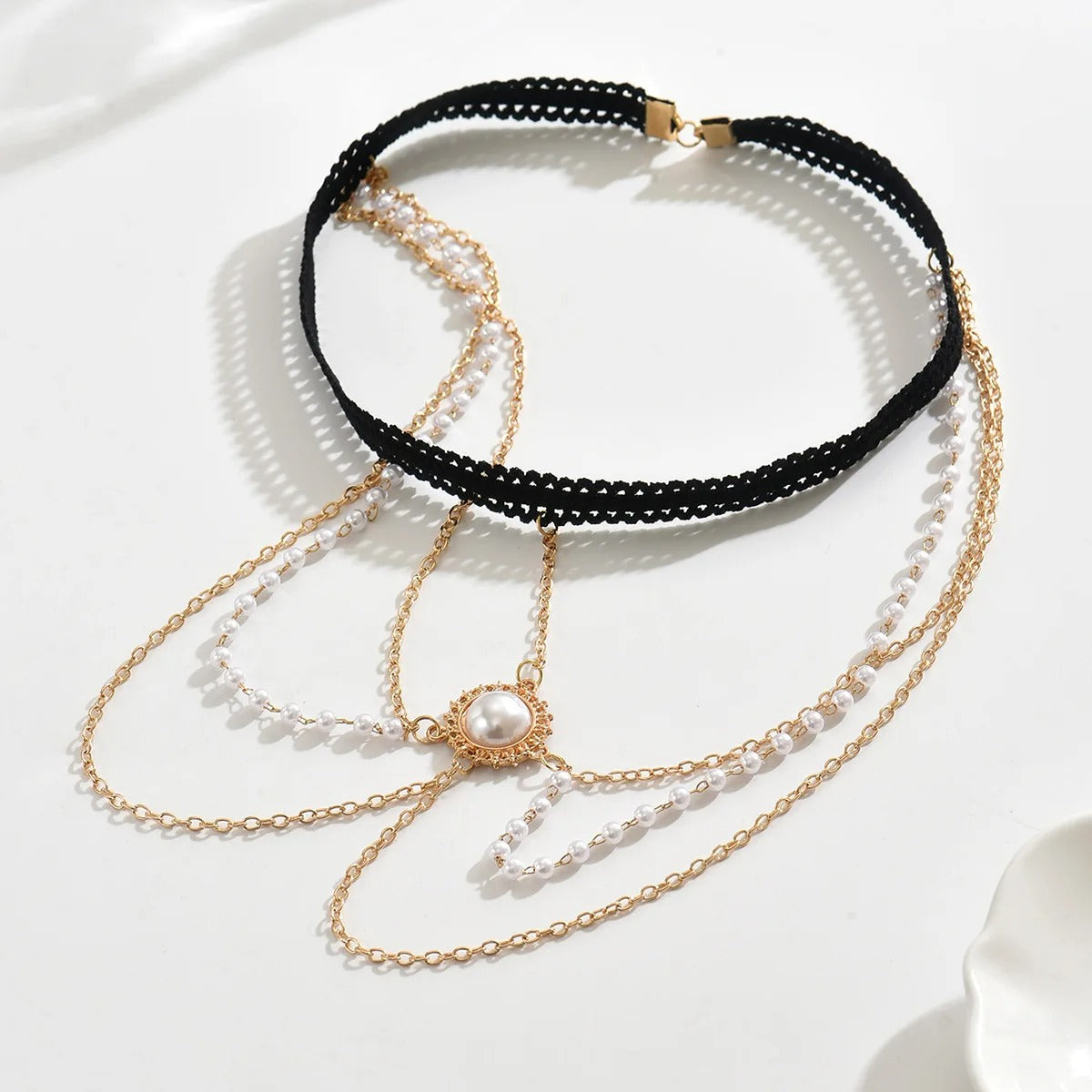 Chaine de cuisse bohème perlée