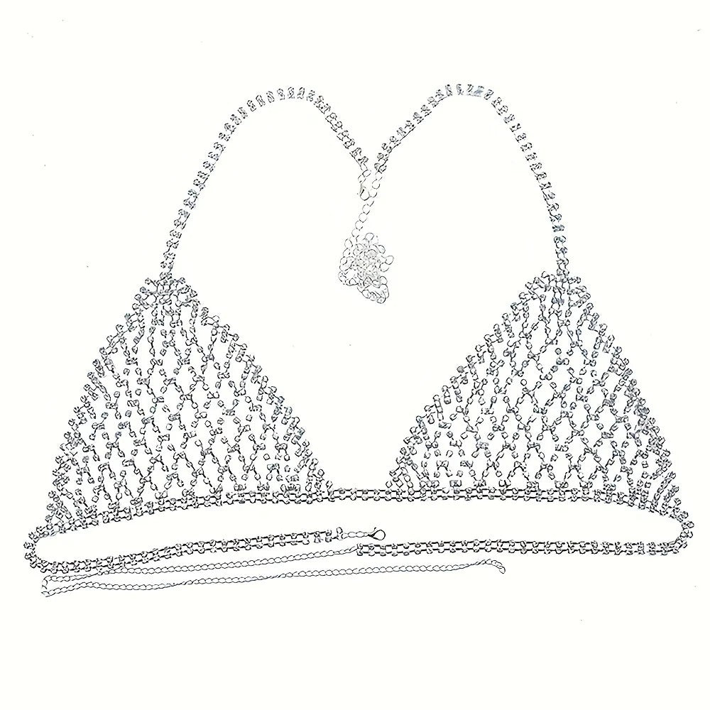 Chaine de corps soutien-gorge en strass