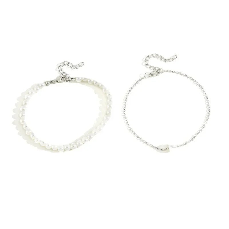Chaine de cheville en perle