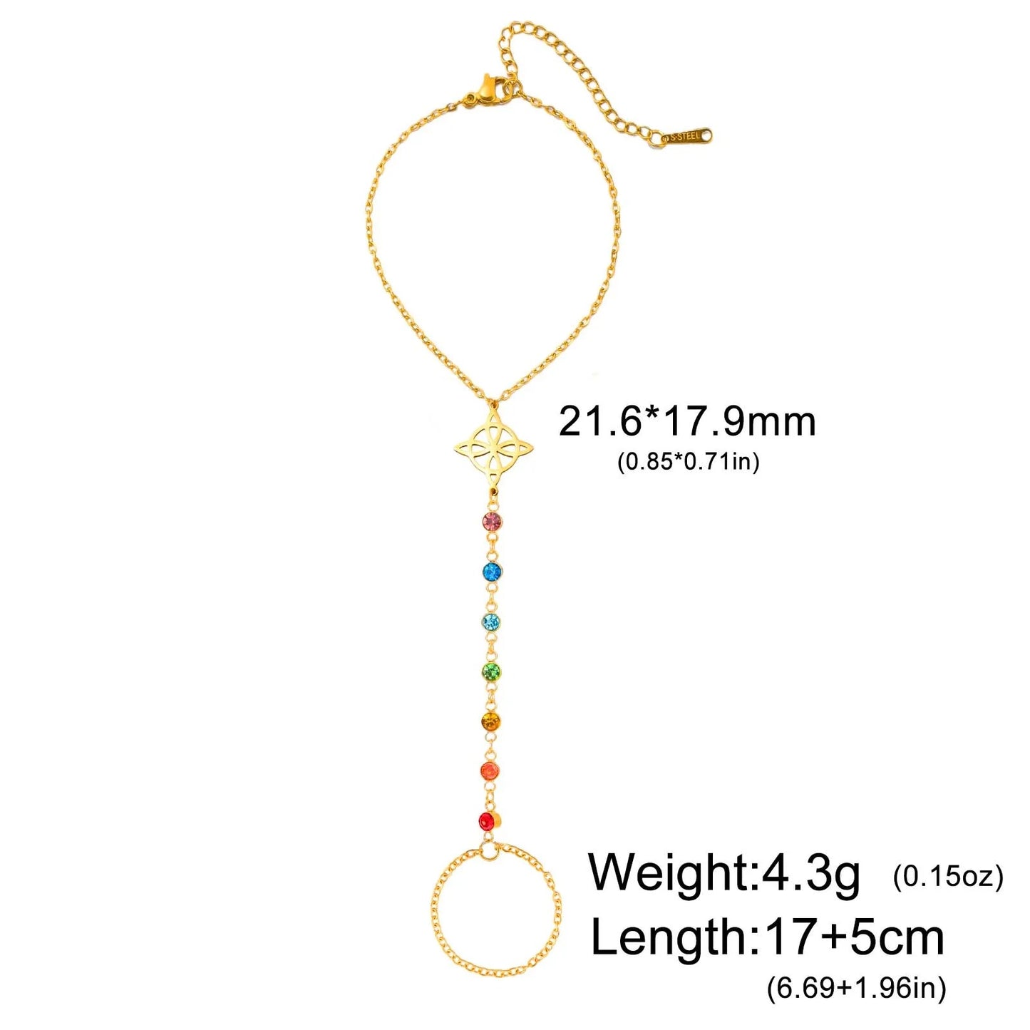 Bracelet bague porte bonheur