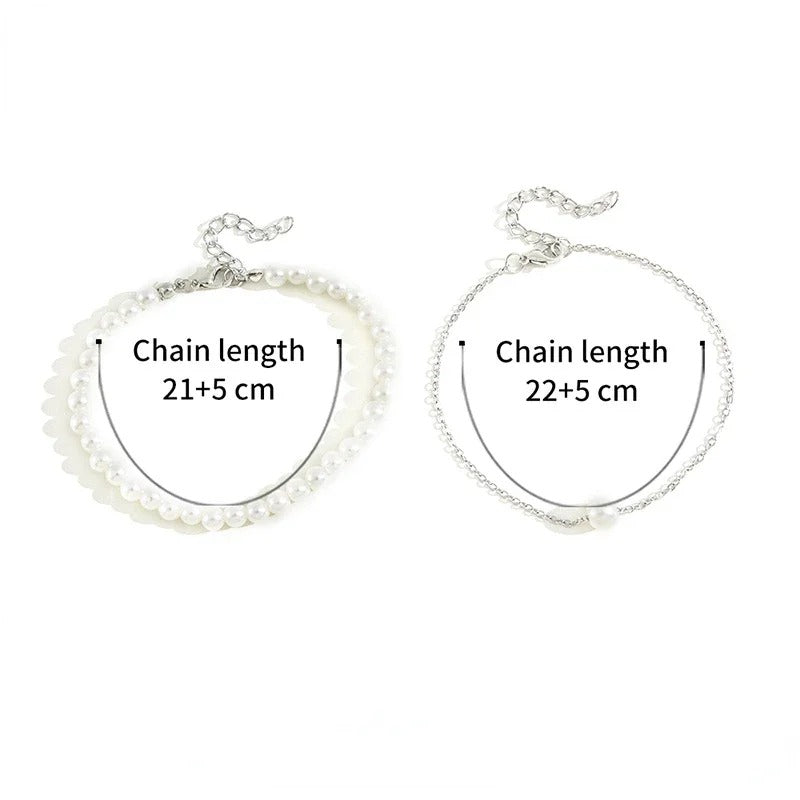 Chaine de cheville en perle