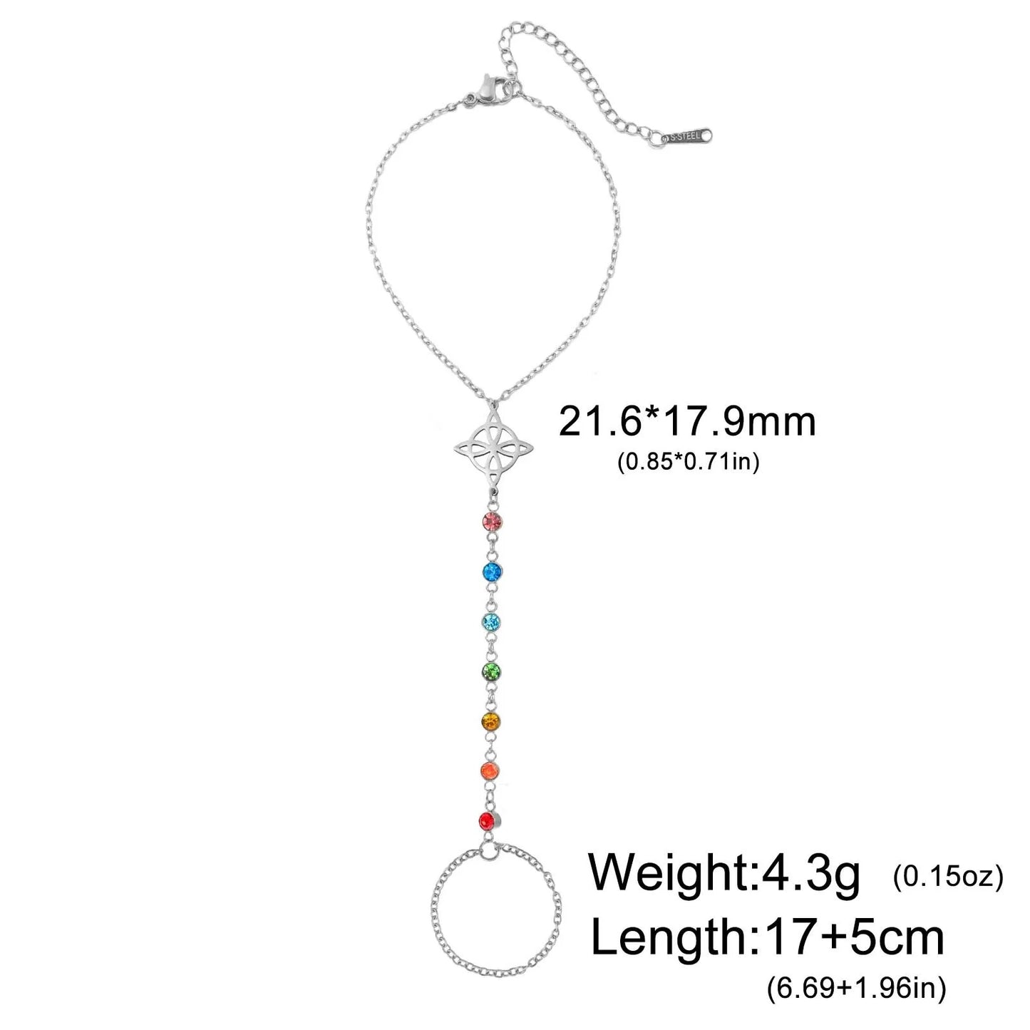 Bracelet bague porte bonheur