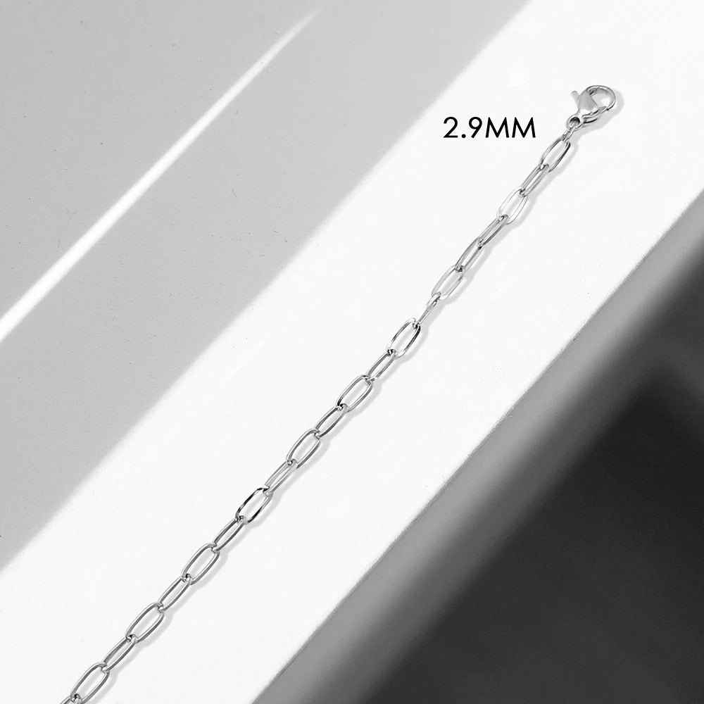 Silver fine chain bracelet
