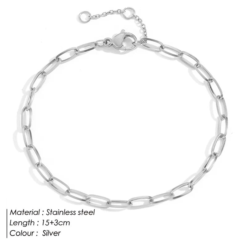Silver fine chain bracelet
