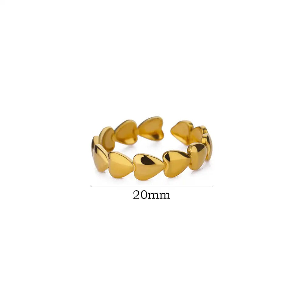 Bague de pouce avec petits coeurs