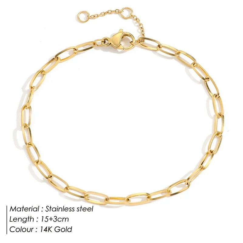 Silver fine chain bracelet