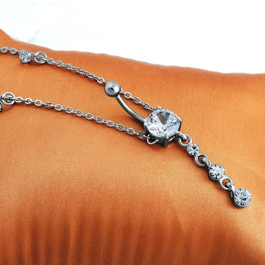 Piercing nombril chaine de ventre