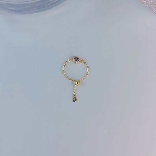 Bague chaine plaqué or video