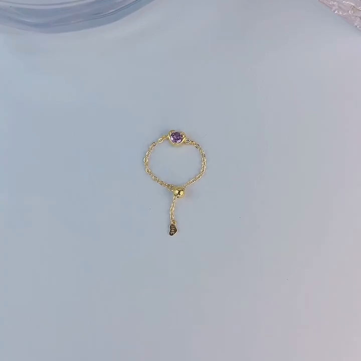 Bague chaine plaqué or video
